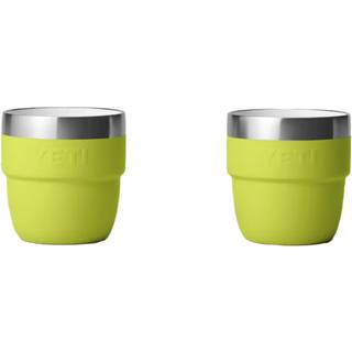 Yeti Rambler 4 oz Stabelbar kop rustfrit st?l vakuum isoleret espresso/kaffekop 2 pakke chartreuse