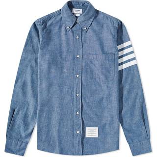 Thom Browne 4-Bar chambray shirt - blue - XL