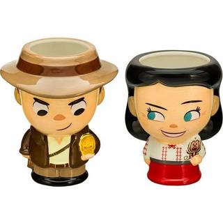 Beeline Creative Indiana Jones & Marion Ravenwood Limited Edition 18-21 oz Cupful of Cute Mug Set Brown