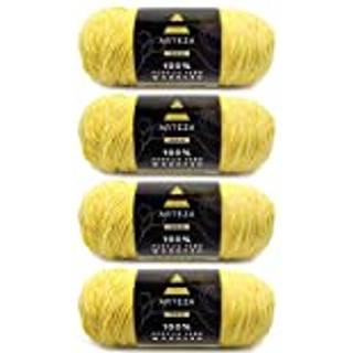 Arteza Akrylgarn til h?kling af 4 x 200 -G Skeins of Worsted Yarn til strikning Limonade A101 Machine vaskbare strikning H?klet forsyninger - Bru