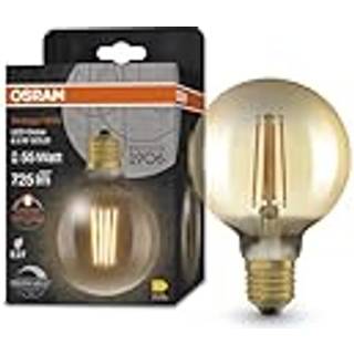 Osram Vintage 1906 LED Classic Globe E27 Globe Rav 6.5W 725lm - 824 Ekstra Varm Hvid | Dæmpbar - Erstatter 40W
