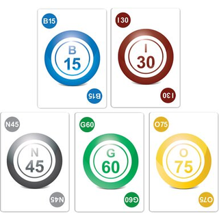 GSE Games & Sports Expert Professional Bingo Calling Cards til Bingo Game Plastic Coated Bingo Playing Cards Deck med h?j synlighed nummereret