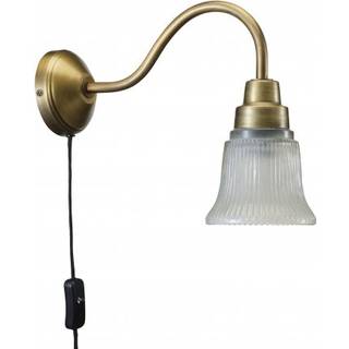PR Home væglampe Emmi, messingfarvet antik, Ø 12 cm