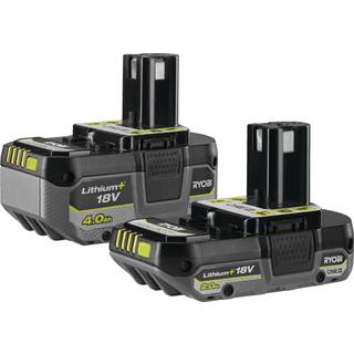 Ryobi 18V One+ Batteripakke 1 x 4,0 & 1 x 2,0 Ah ✓ På lager - klar til levering og afhentning