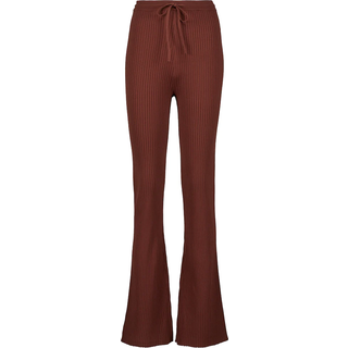 Nanushka Cornelie ribbed-knit high-rise pants - brown - XS