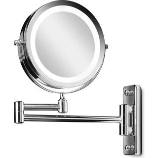 Gillian Jones LED Wall mirror in silver x 10 magnifying