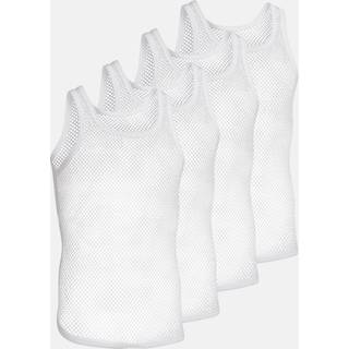 Tanktop net "mesh" 4-pak | 100% bomuld | Hvid