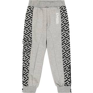 Versace Kids La Greca cotton sweatpants - grey - Y 6