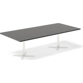 Office konferencebord 260x120cm antracit med hvidt stel