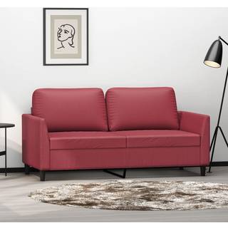 Lænestol Kunstlæder Farvet - 140 cm / Vinrød