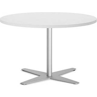 Bord Amy Ø900 mm H582 mm, Hvid laminat Alugråt understel