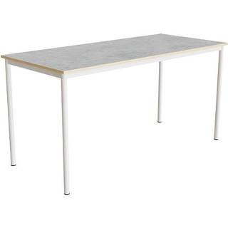 Bord Combi 200, 1800x800 mm Højde 900 mm Lys grå linoleum på hvidt stel