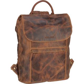 Rucksack Leder 33x38cm "Vintage" antikbraun 1545 | Greenburry.de