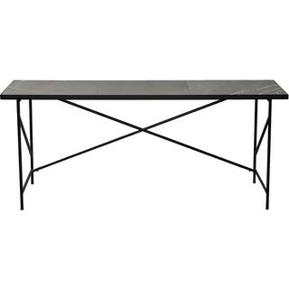 HANDVÄRK Furniture Desk 180 Black Frame Dark Grey Marble