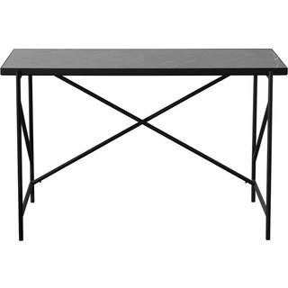 HANDVÄRK Furniture Desk 120 Black Frame Dark Grey Marble
