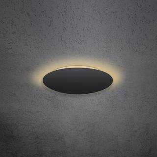Escale Blade LED-væglampe sort mat Ø 34 cm