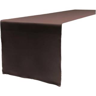 La Linen Polyester Poplin Table Runner 14 med 108-tommer brun