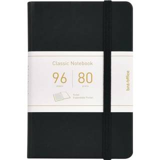 BNT PU Notebook A6 med linjer i sort