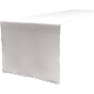 La Linen Polyester Poplin Table Runner 14 af 108-tommer hvid