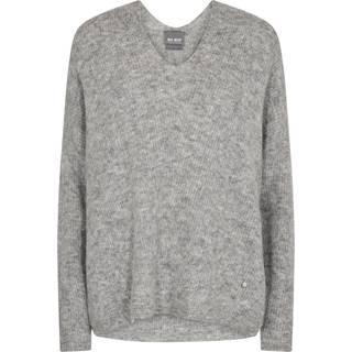 Mos Mosh Mmthora V-Neck Knit Strik 153900 Grey Melange (L)