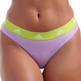 adidas 3-pak Sport Cotton Logo Thong - Lilac/Black - Medium