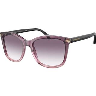 Emporio Armani EA4060 59668H 56 Solbriller Kvinder Purple - Transparent Gradient Striped Purple - 56mm