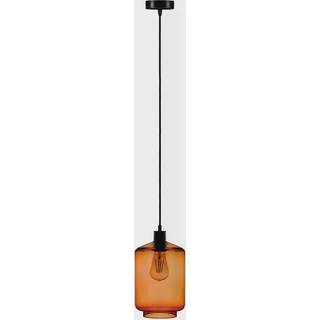 Hængelampe Tube med glasskærm ravfarvet Ø 17 cm