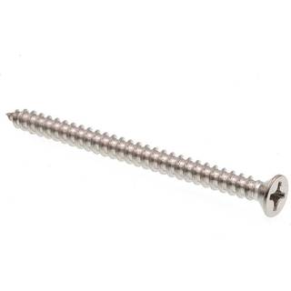 Prime-line 9017629 Sheet Metal Skruetr?fet fladt hoved Phillips #12 x 3 i klasse 18-8 rustfrit st?lpakke p? 15