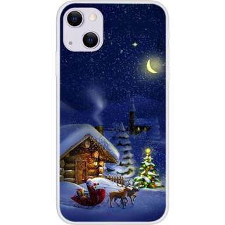 iPhone 13 Fleksibelt Plast Jule Cover - Stjernefyldt Nattehimmel