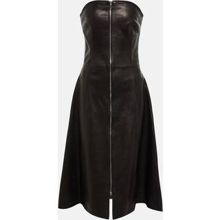 Khaite Valerie leather midi dress - black - M