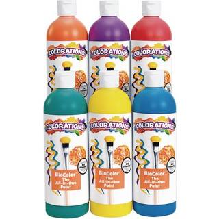 Farve Paraben-fri biocolor Paint Rainbow Pack S?t med 6 farver 16 oz flasker Ikke-toksisk og fremstillet i USA