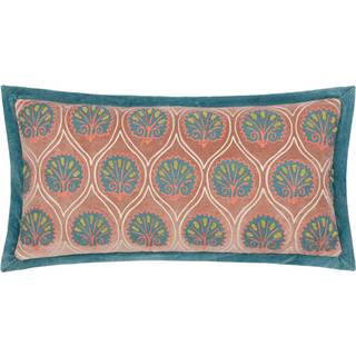 Paoletti Riva Paoletti RoseFrench Blue Casa Embroidered Cotton Velvet Cushion
