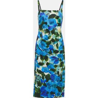 Dries Van Noten Floral cotton poplin midi dress - blue - S