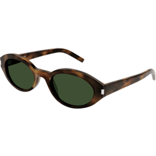 SAINT LAURENT Kvinde SL 567 002 Solbriller Acetat Havana Grøn Rund Normal