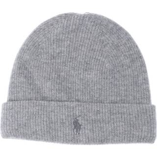 Polo Ralph Lauren Herren Mütze grau Kaschmirwolle meliert