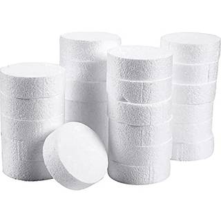 24 pakningsskumcirkler til h?ndv?rk - 3 tommer rund polystyrenskiver til DIY -projekter (1 tommer tyk hvid)