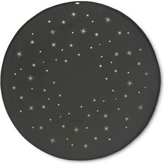Star Christmas Tree Blanket - Dark Green/Dull Gold