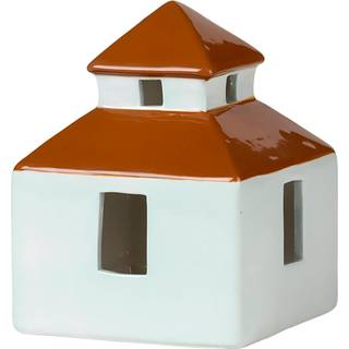 Broste Copenhagen Bo dekorationshus 13,2x18 cm Light turquoise/Caramel brown
