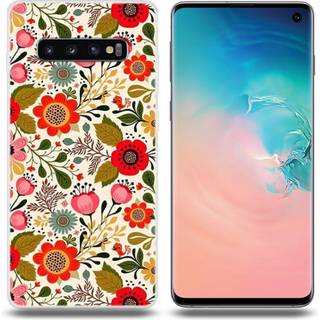 Samsung Galaxy S10 Plus mønstret etui - Livagtige Blomster