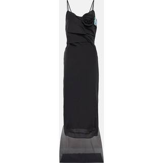 Prada Embellished draped gown - black - XS