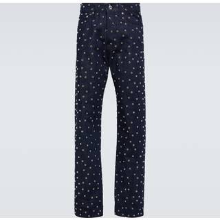 Lanvin Studded straight jeans - blue - 32