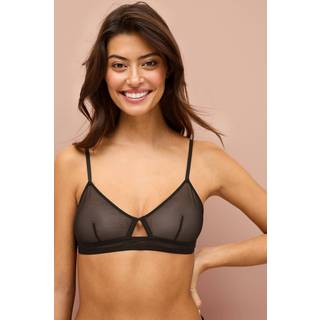 Understatement | Mesh Cut-Out Triangle Bralette - Black