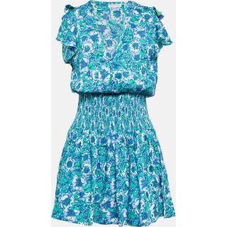 Poupette St Barth Rachel floral minidress - blue - L