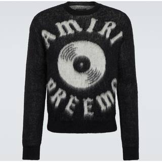 Amiri Logo wool sweater - black - EU 52