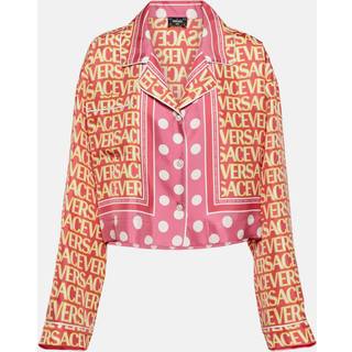 Versace Logo silk shirt - pink - M