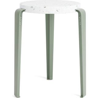 TipToe LOU Skammel Genanvendt Plastik Hvid/Eucalyptus Grey