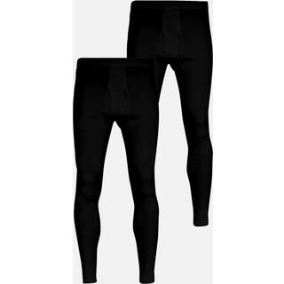Long johns m. gylp 2-pak | 100% økologisk bomuld | Sort