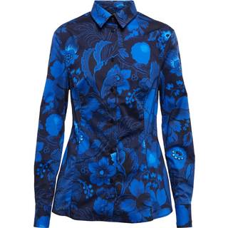 Etro Floral cotton-blend shirt - blue - XXS