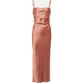 Nanushka Fiore satin midi dress - orange - XL