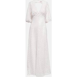 Rixo Bridal Steph sequined maxi dress - white - XXS
